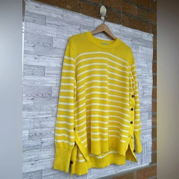TUCKERNUCK yellow Stripe Bar Harbor Sweater XXL - Picture 2 of 9